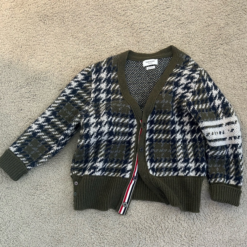 Thom Browne Cardigan Knitwear Sweater Size 4 Green